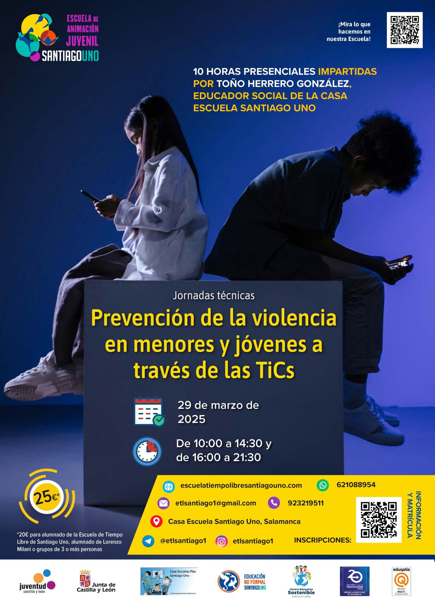 Jornadas Formativas de Prevención de la Violencia en menores y jóvenes a través de las TICs