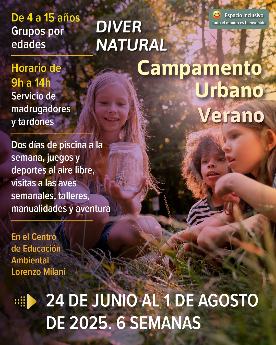 Campamento Divernatural Verano 2025 en la Lorenzo Milani