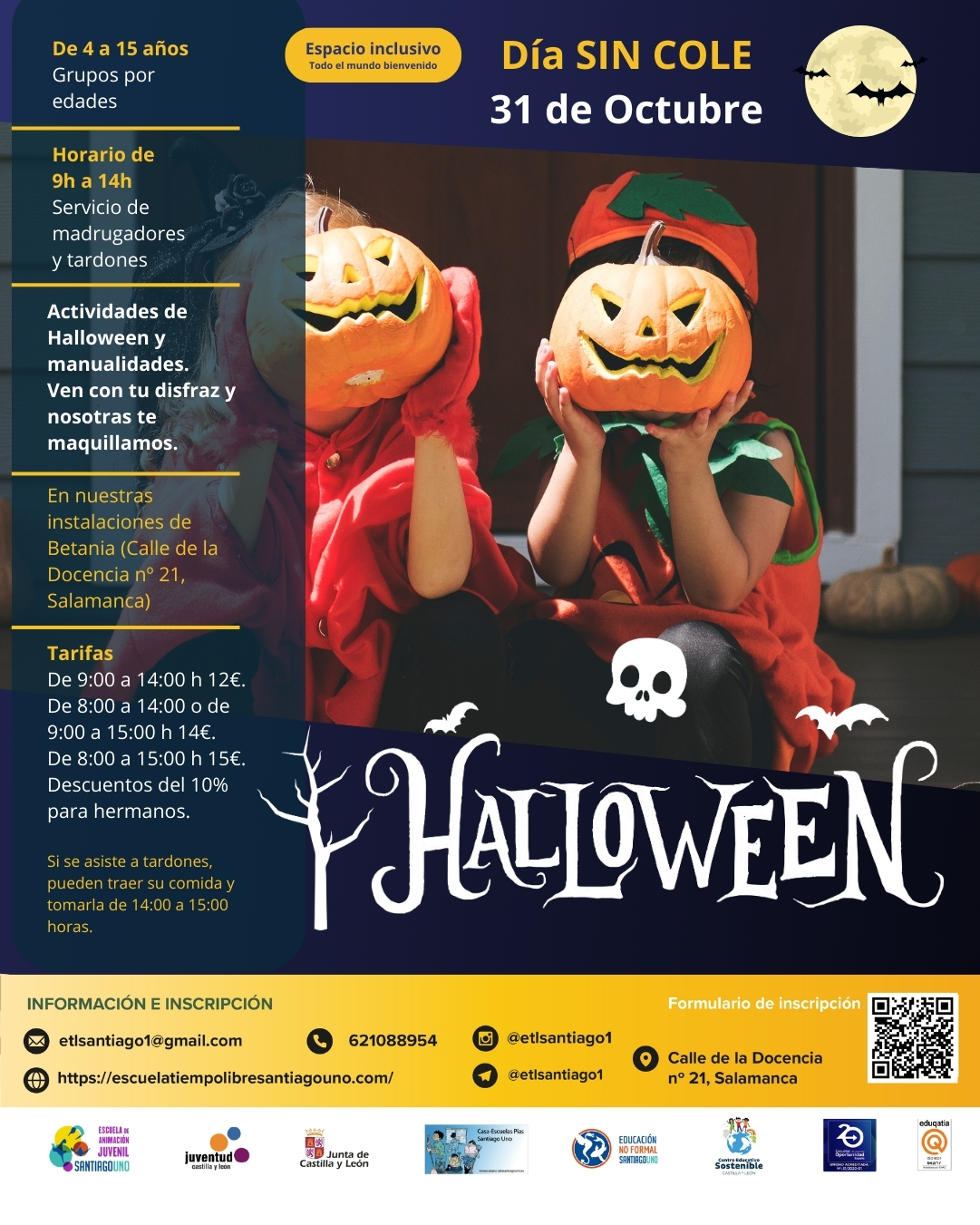 Día sin cole Halloween 2025 en Betania